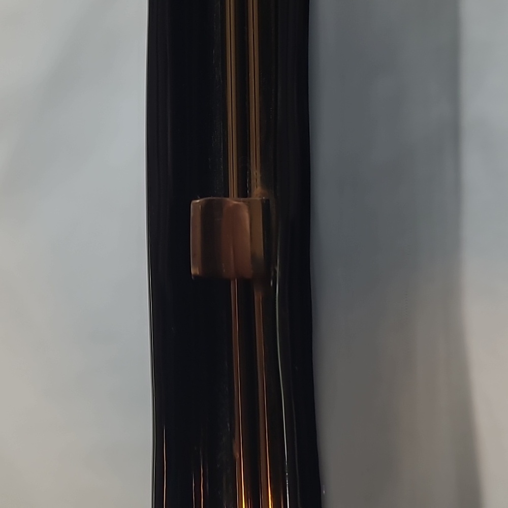 Vintage 50's Jackie O Style Black Patent Clutch/ Wrist Bag w/ Moveable Strap - Picture 4 of 13